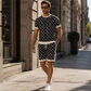 Set due pezzi da uomo: top casual e shorts