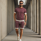 Set due pezzi da uomo: top casual e shorts