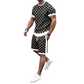 Set due pezzi da uomo: top casual e shorts