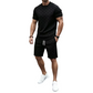 Set due pezzi da uomo: top casual e shorts