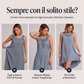 Abito di jeans senza maniche da donna con orlo asimmetrico