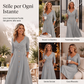💃 Abito donna con scollo a V effetto avvolgente – silhouette elegante, comfort quotidiano e stile senza tempo