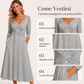 💃 Abito donna con scollo a V effetto avvolgente – silhouette elegante, comfort quotidiano e stile senza tempo