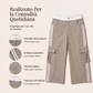 Pantaloni cargo Capri da donna con bande laterali, stile sportivo