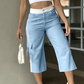 Pantaloni cargo Capri da donna con bande laterali, stile sportivo