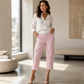 Pantaloni cargo Capri da donna con bande laterali, stile sportivo