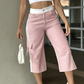 Pantaloni cargo Capri da donna con bande laterali, stile sportivo