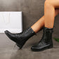 🔥Saldi 2026: sconto del 50%😍 Stivali vintage con punta arrotondata e cerniera laterale👢