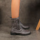 🔥Saldi 2026: sconto del 50%😍 Stivali vintage con punta arrotondata e cerniera laterale👢