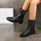 🔥Saldi 2026: sconto del 50%😍 Stivali vintage con punta arrotondata e cerniera laterale👢