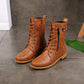 🔥Saldi 2026: sconto del 50%😍 Stivali vintage con punta arrotondata e cerniera laterale👢