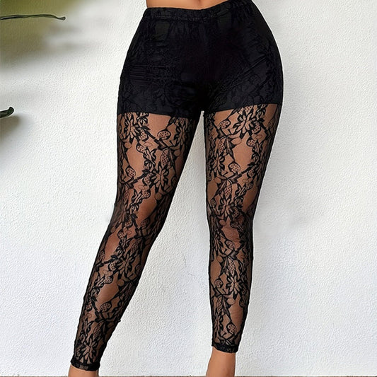 🖤✨Pantaloni da donna in pizzo di rete trasparente sexy