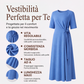 Abito midi elegante da donna con laccetto in vita regolabile