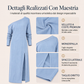 Abito da donna con scollo a barca e spacco laterale