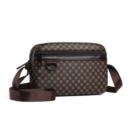 Borsa a tracolla quadrata in pelle PU per uomo