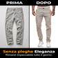 Pantaloni stretch moderni con gamba stretta