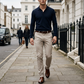 Pantaloni stretch moderni con gamba stretta