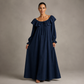 Abito lungo casual da donna con scollo a spalle scoperte