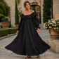Abito lungo casual da donna con scollo a spalle scoperte