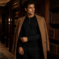 Camicia casual da uomo a maniche lunghe con collo Henley