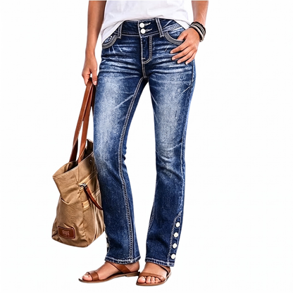 👖💕Jeans elasticizzati slim fit da donna - Vestibilità aderente, comodi e facili da indossare