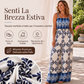 Tuta da donna con stampa boho e arricciature