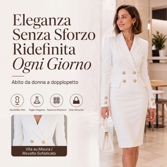 👗 Abito tailleur doppiopetto da donna: elegante, snellente e dallo stile impeccabile.