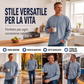 👕T-shirt da uomo a maniche lunghe dalla vestibilità ampia: crea un look elegante senza sforzo