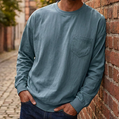 👕T-shirt da uomo a maniche lunghe dalla vestibilità ampia: crea un look elegante senza sforzo