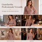 Abito aderente da donna elegante con scollo a V e maniche a vescica