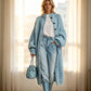 Cappotto lungo da donna in maglia grossa