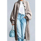 Cappotto lungo da donna in maglia grossa