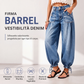 Jeans a botte elasticizzati a vita alta da donna