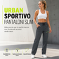 Pantaloni sportivi casual da donna con tasche con cerniera