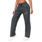 Pantaloni sportivi casual da donna con tasche con cerniera