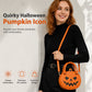🎃🧡 Graziosa borsa a mano a forma di zucca di Halloween