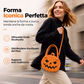 🎃🧡 Graziosa borsa a mano a forma di zucca di Halloween