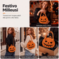 🎃🧡 Graziosa borsa a mano a forma di zucca di Halloween