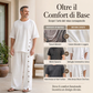 Set da 2 pezzi camicia casual e pantaloni da uomo
