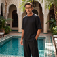 Set da 2 pezzi camicia casual e pantaloni da uomo