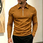 🍂👔 Camicia a righe casual da uomo con zip a quarto