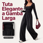 ✨Tuta casual da donna con scollo quadrato e pantaloni a gamba larga