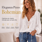 Top da donna in pizzo con maniche lunghe e scollo a V