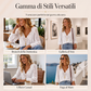 Top da donna in pizzo con maniche lunghe e scollo a V