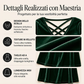 Abito midi in velluto da donna con scollo a V incrociato