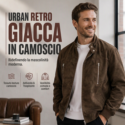 🧥Giubbotto bomber da uomo retrò con colletto alto: stile classico, comodo e sempre di moda
