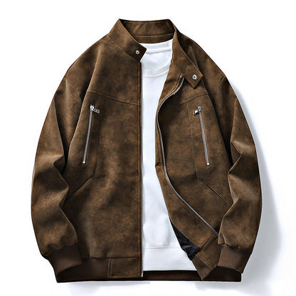 🧥Giubbotto bomber da uomo retrò con colletto alto: stile classico, comodo e sempre di moda