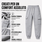 👖 Pantaloni cargo jogger larghi da uomo con coulisse