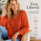 Maglione da donna in maglia uncinetto con scavi