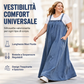 🔥SCONTO DEL 50%! 👗Abito lungo in denim oversize casual con bretelle da donna